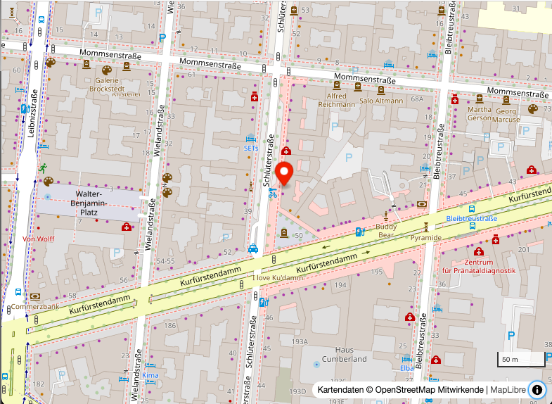 Karte: Schlüterstr. 47, 10629 Berlin